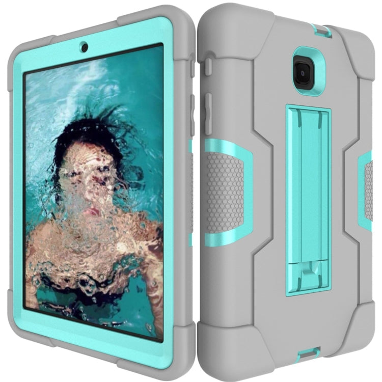 For Galaxy Tab A 8.0 (2018) T387  Contrast Color Silicone + PC Combination Case with Holder