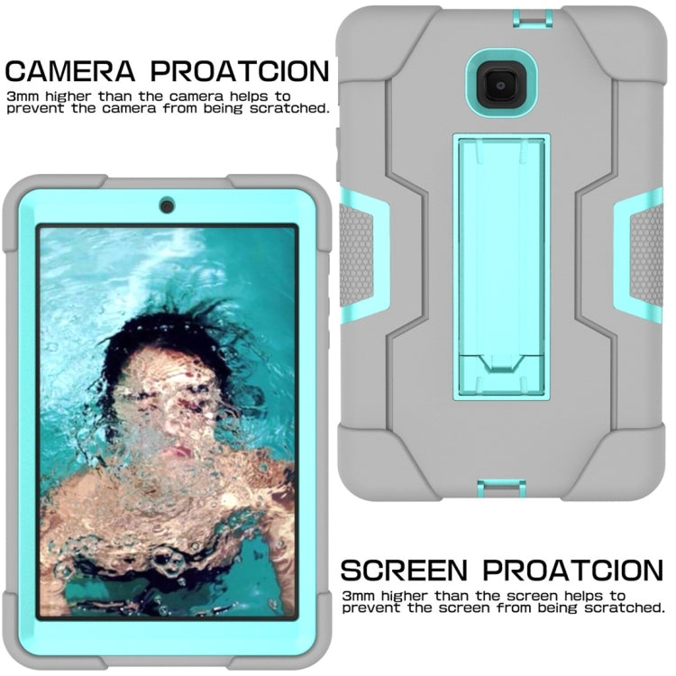 For Galaxy Tab A 8.0 (2018) T387  Contrast Color Silicone + PC Combination Case with Holder