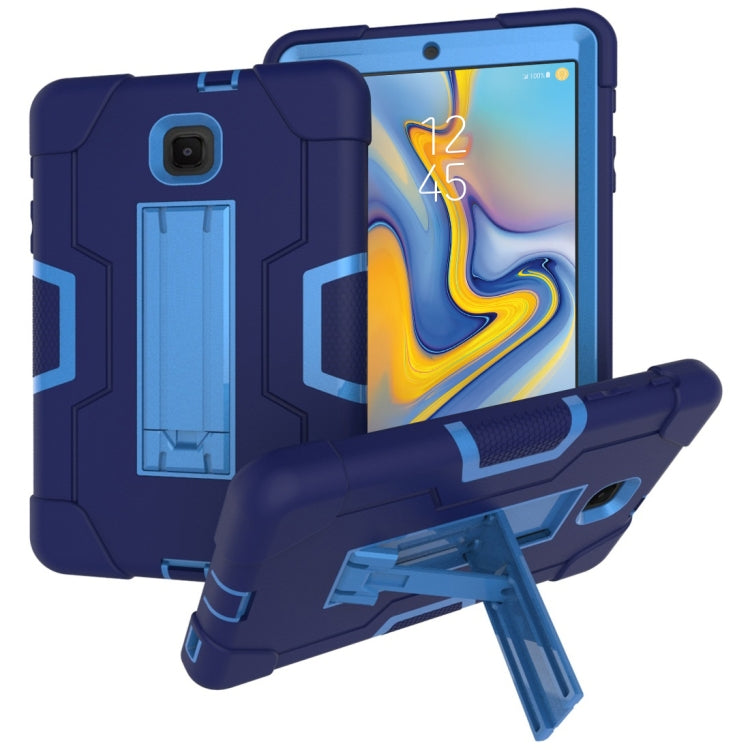 For Galaxy Tab A 8.0 (2018) T387  Contrast Color Silicone + PC Combination Case with Holder