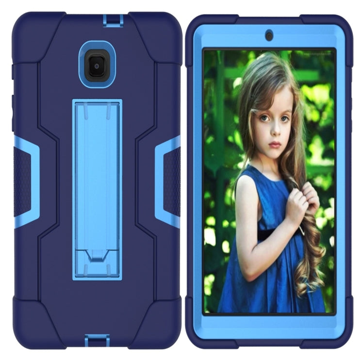 For Galaxy Tab A 8.0 (2018) T387  Contrast Color Silicone + PC Combination Case with Holder