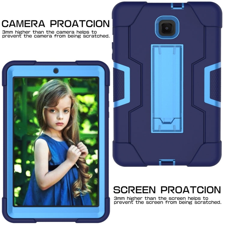 For Galaxy Tab A 8.0 (2018) T387  Contrast Color Silicone + PC Combination Case with Holder