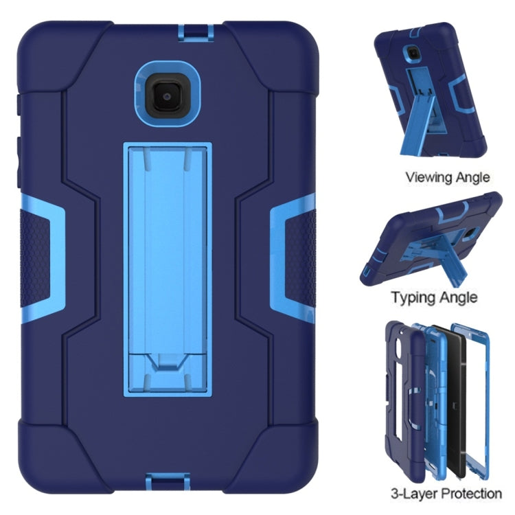 For Galaxy Tab A 8.0 (2018) T387  Contrast Color Silicone + PC Combination Case with Holder