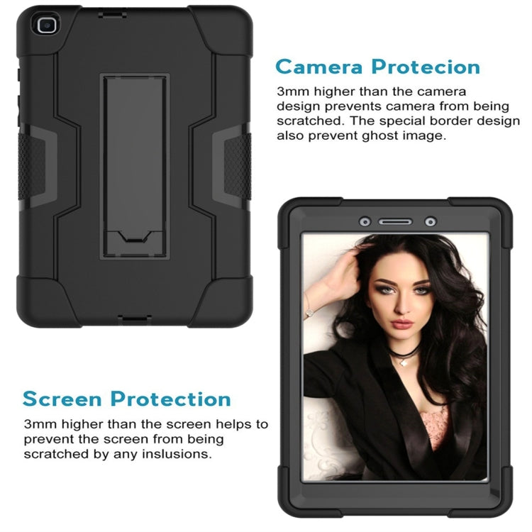 For Galaxy Tab A 8.0 (2019) T290  Contrast Color Silicone + PC Combination Case with Holder