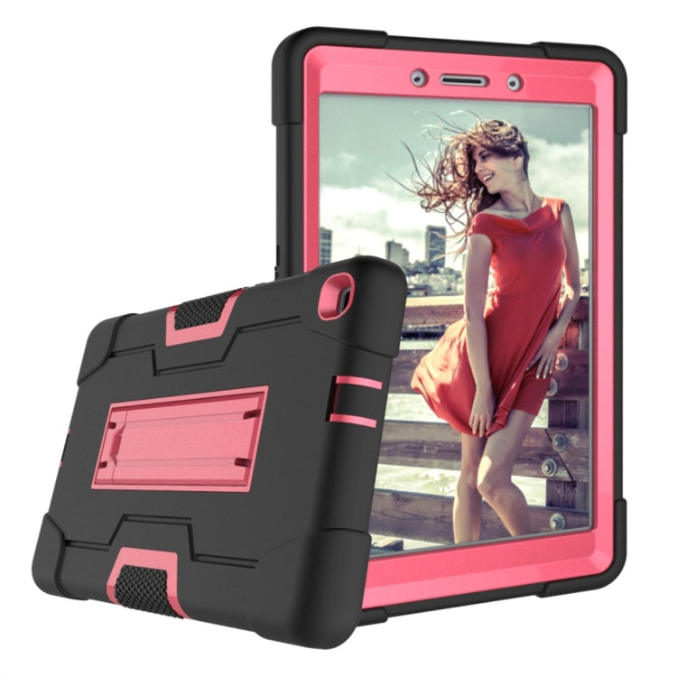 For Galaxy Tab A 8.0 (2019) T290  Contrast Color Silicone + PC Combination Case with Holder