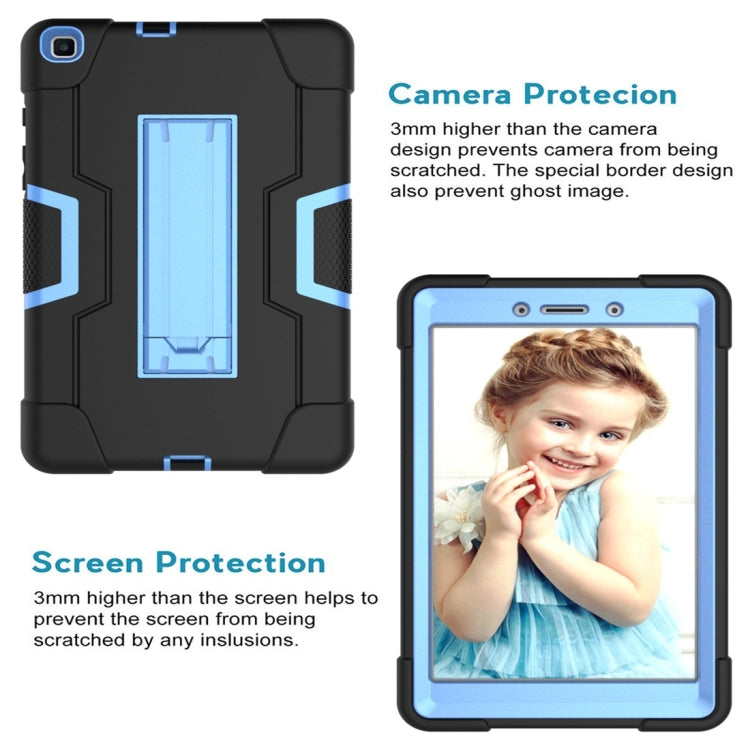 For Galaxy Tab A 8.0 (2019) T290  Contrast Color Silicone + PC Combination Case with Holder