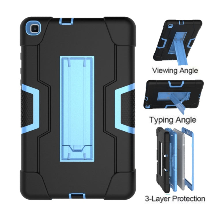 For Galaxy Tab A 8.0 (2019) T290  Contrast Color Silicone + PC Combination Case with Holder