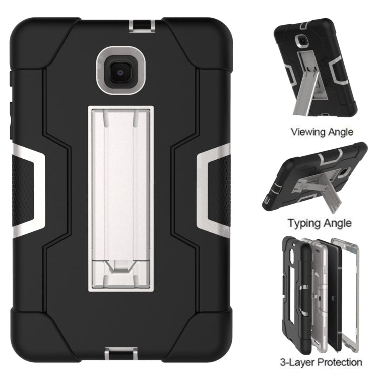 For Galaxy Tab A 8.0 (2019) T290  Contrast Color Silicone + PC Combination Case with Holder