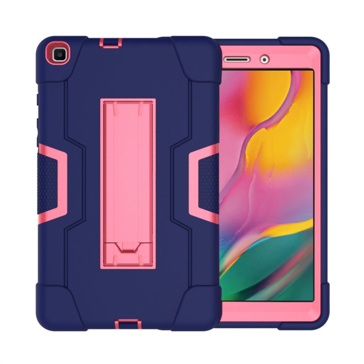 For Galaxy Tab A 8.0 (2019) T290  Contrast Color Silicone + PC Combination Case with Holder
