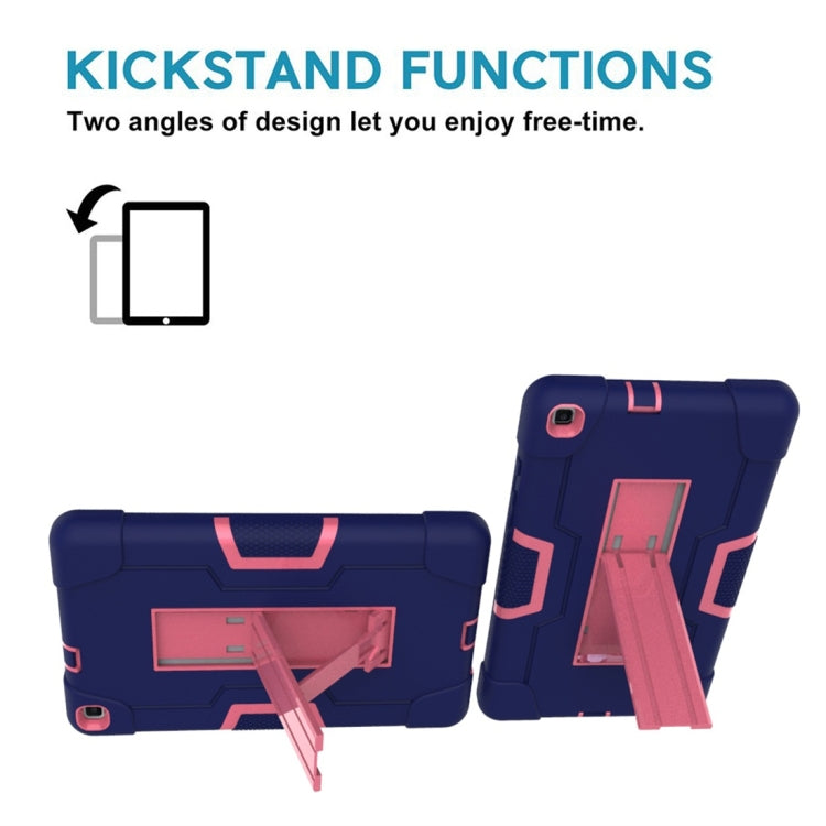 For Galaxy Tab A 8.0 (2019) T290  Contrast Color Silicone + PC Combination Case with Holder