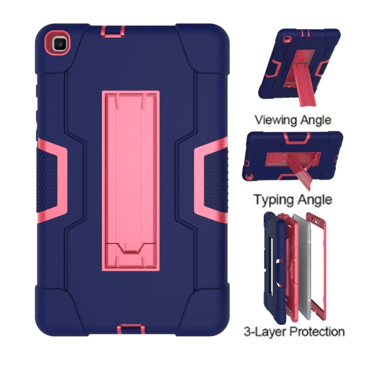 For Galaxy Tab A 8.0 (2019) T290  Contrast Color Silicone + PC Combination Case with Holder