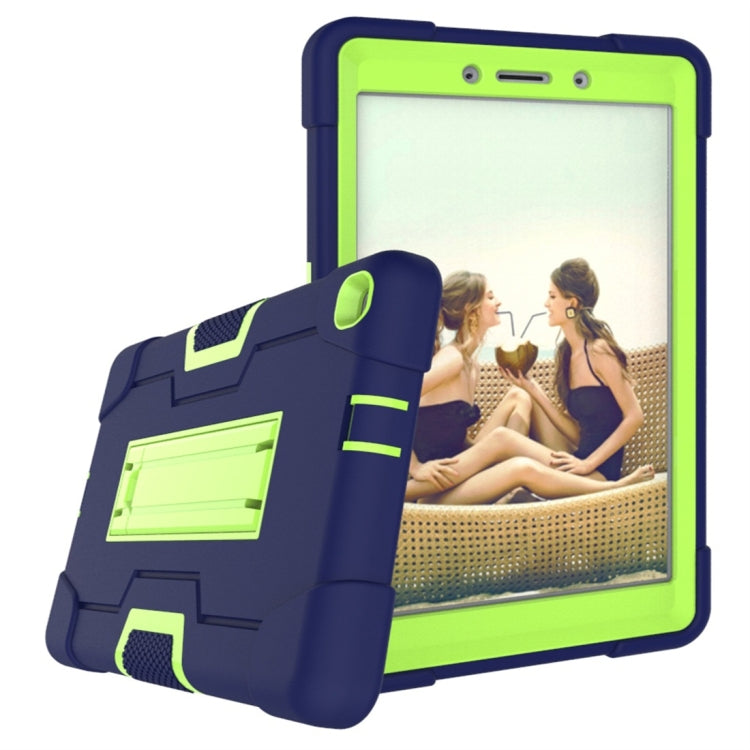 For Galaxy Tab A 8.0 (2019) T290  Contrast Color Silicone + PC Combination Case with Holder