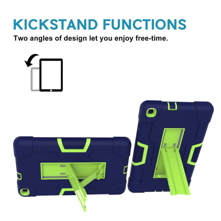 For Galaxy Tab A 8.0 (2019) T290  Contrast Color Silicone + PC Combination Case with Holder