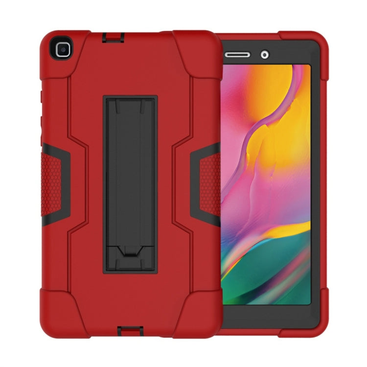 For Galaxy Tab A 8.0 (2019) T290  Contrast Color Silicone + PC Combination Case with Holder
