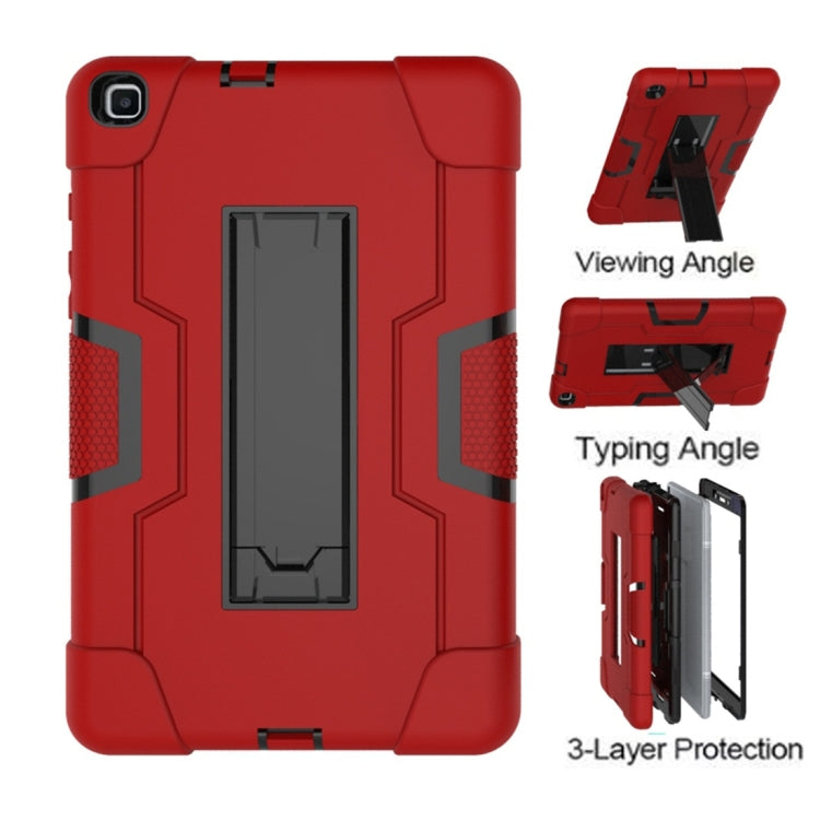 For Galaxy Tab A 8.0 (2019) T290  Contrast Color Silicone + PC Combination Case with Holder
