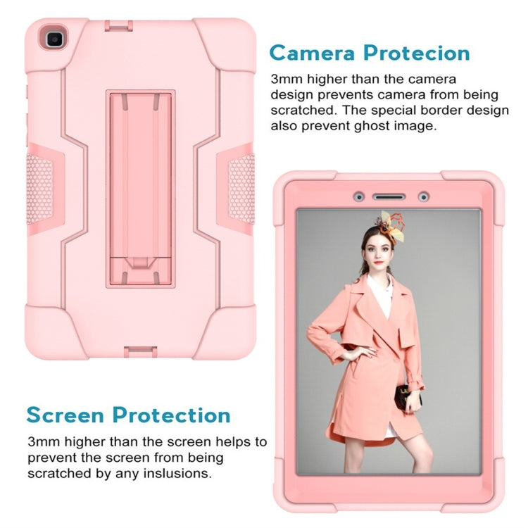 For Galaxy Tab A 8.0 (2019) T290  Contrast Color Silicone + PC Combination Case with Holder