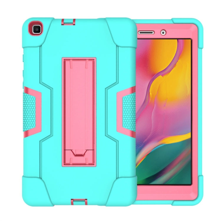 For Galaxy Tab A 8.0 (2019) T290  Contrast Color Silicone + PC Combination Case with Holder