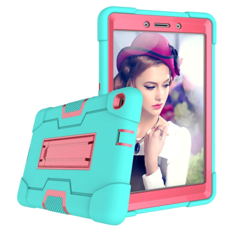 For Galaxy Tab A 8.0 (2019) T290  Contrast Color Silicone + PC Combination Case with Holder