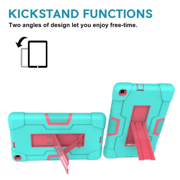 For Galaxy Tab A 8.0 (2019) T290  Contrast Color Silicone + PC Combination Case with Holder
