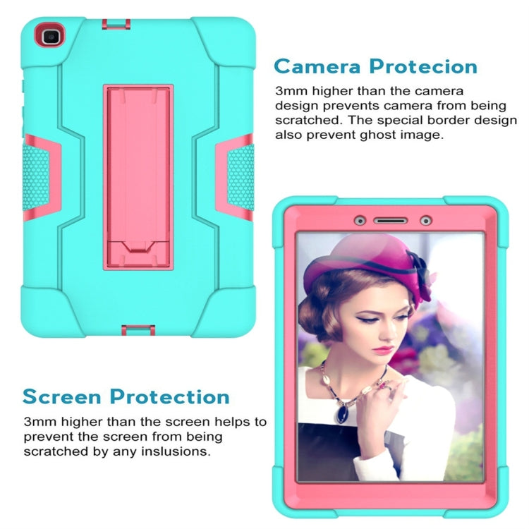 For Galaxy Tab A 8.0 (2019) T290  Contrast Color Silicone + PC Combination Case with Holder