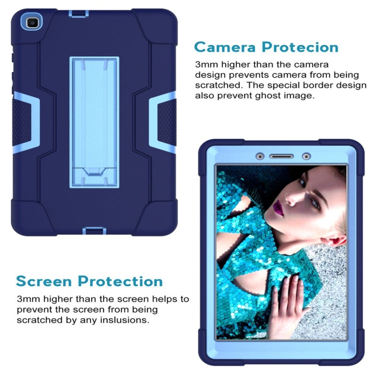For Galaxy Tab A 8.0 (2019) T290  Contrast Color Silicone + PC Combination Case with Holder