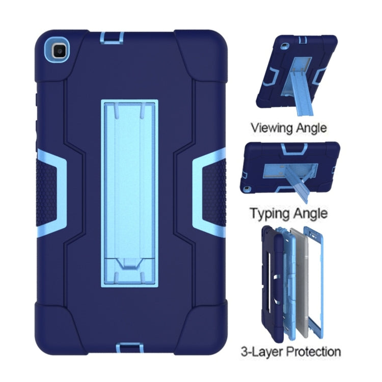 For Galaxy Tab A 8.0 (2019) T290  Contrast Color Silicone + PC Combination Case with Holder