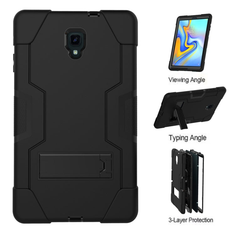 For Galaxy Tab A 10.5 T590  Contrast Color Silicone + PC Combination Case with Holder