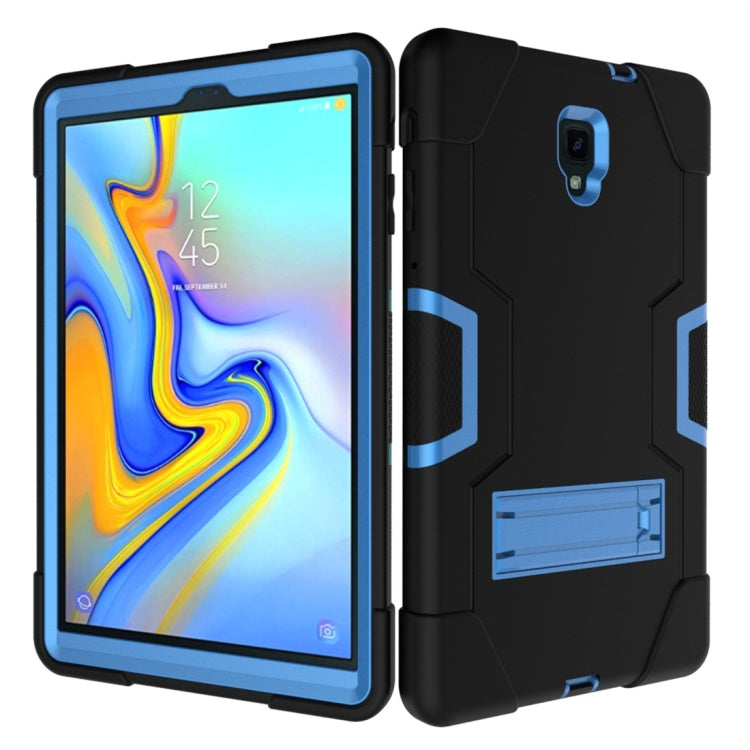 For Galaxy Tab A 10.5 T590  Contrast Color Silicone + PC Combination Case with Holder