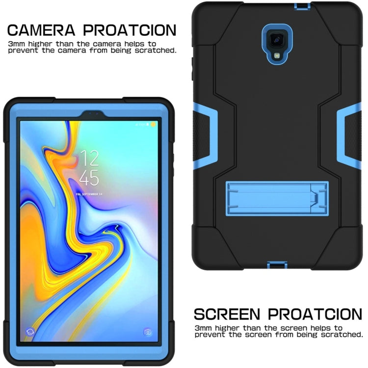 For Galaxy Tab A 10.5 T590  Contrast Color Silicone + PC Combination Case with Holder