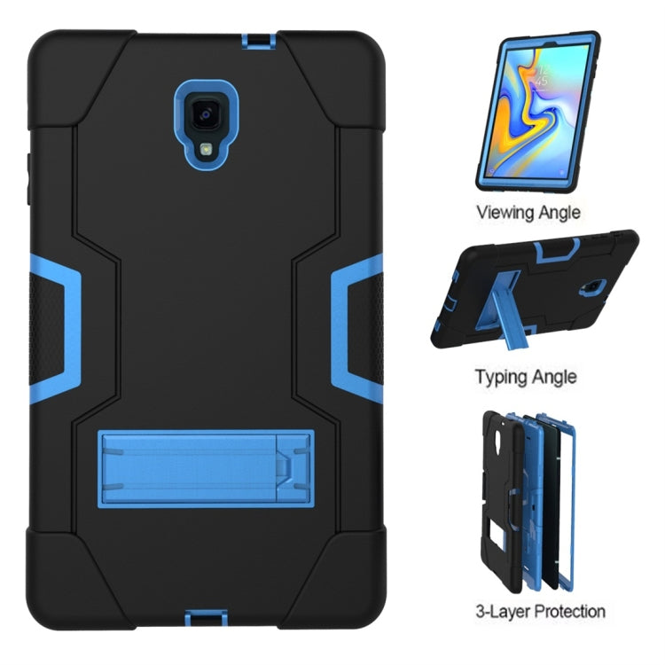 For Galaxy Tab A 10.5 T590  Contrast Color Silicone + PC Combination Case with Holder