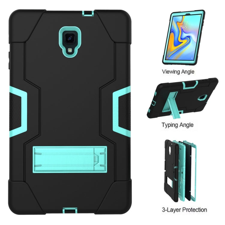 For Galaxy Tab A 10.5 T590  Contrast Color Silicone + PC Combination Case with Holder