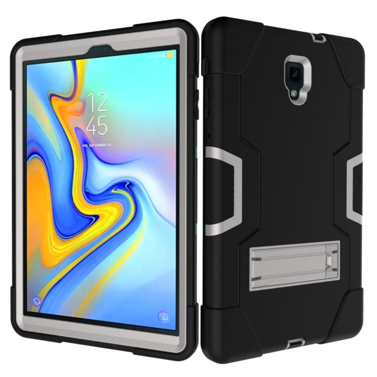 For Galaxy Tab A 10.5 T590  Contrast Color Silicone + PC Combination Case with Holder