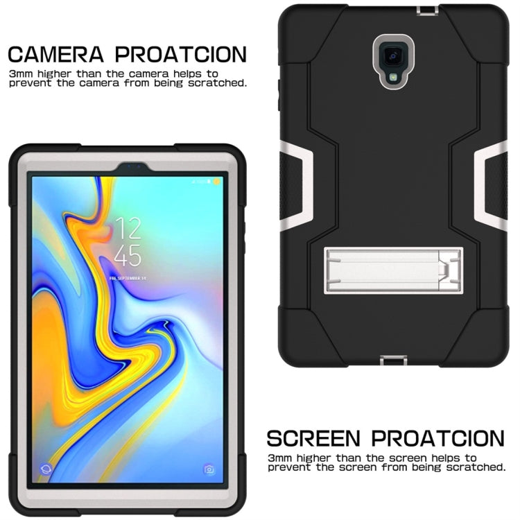 For Galaxy Tab A 10.5 T590  Contrast Color Silicone + PC Combination Case with Holder