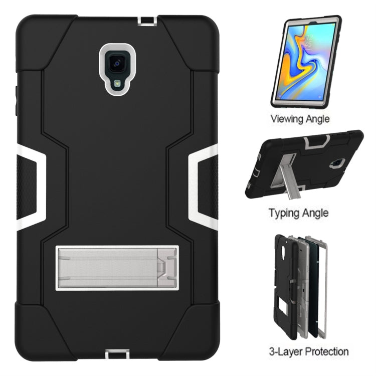 For Galaxy Tab A 10.5 T590  Contrast Color Silicone + PC Combination Case with Holder