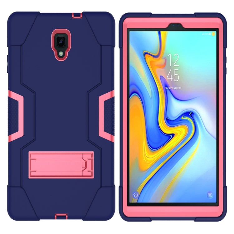 For Galaxy Tab A 10.5 T590  Contrast Color Silicone + PC Combination Case with Holder