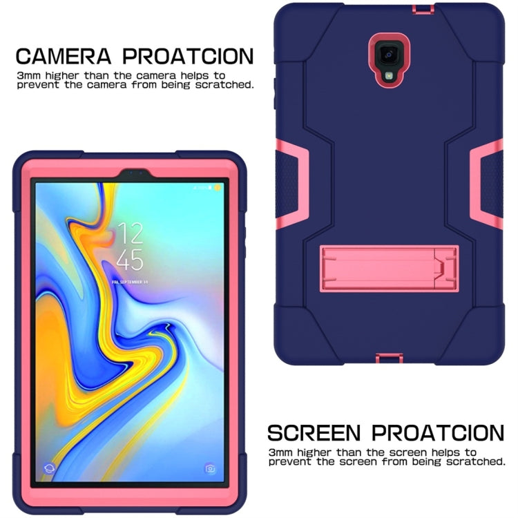 For Galaxy Tab A 10.5 T590  Contrast Color Silicone + PC Combination Case with Holder