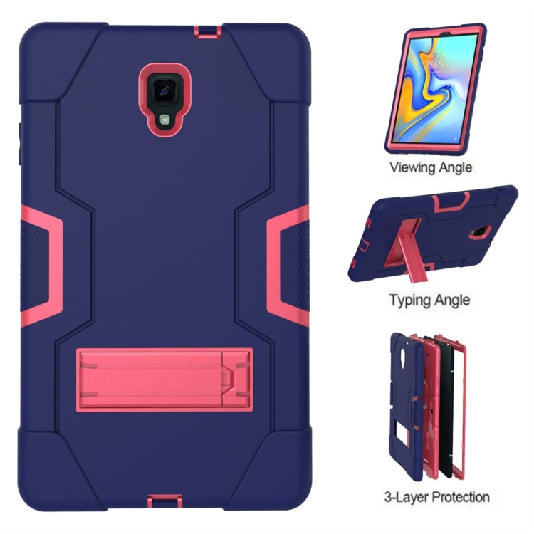 For Galaxy Tab A 10.5 T590  Contrast Color Silicone + PC Combination Case with Holder