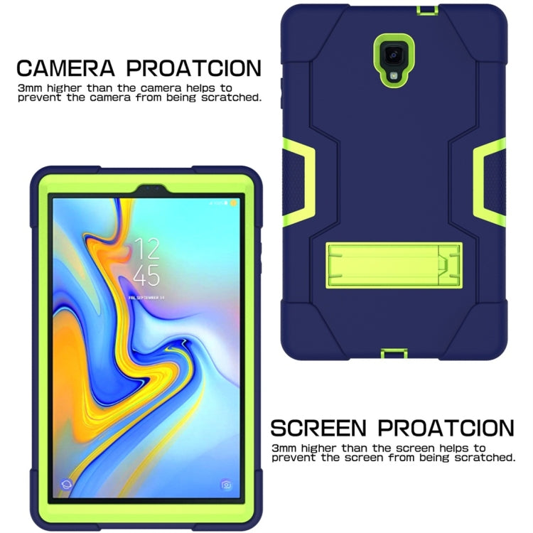 For Galaxy Tab A 10.5 T590  Contrast Color Silicone + PC Combination Case with Holder
