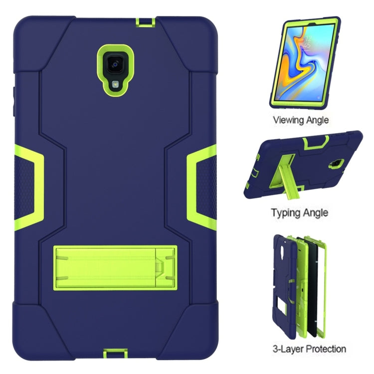 For Galaxy Tab A 10.5 T590  Contrast Color Silicone + PC Combination Case with Holder