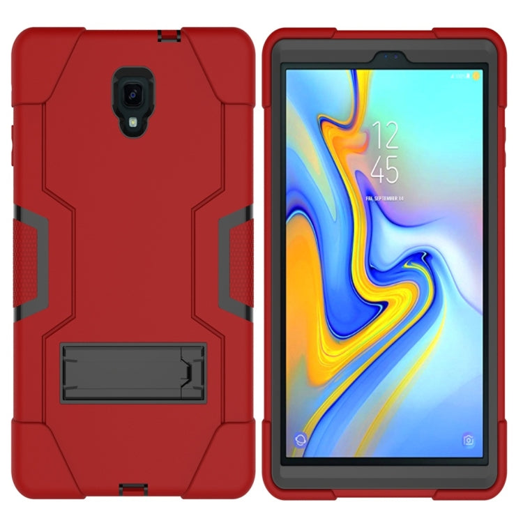 For Galaxy Tab A 10.5 T590  Contrast Color Silicone + PC Combination Case with Holder