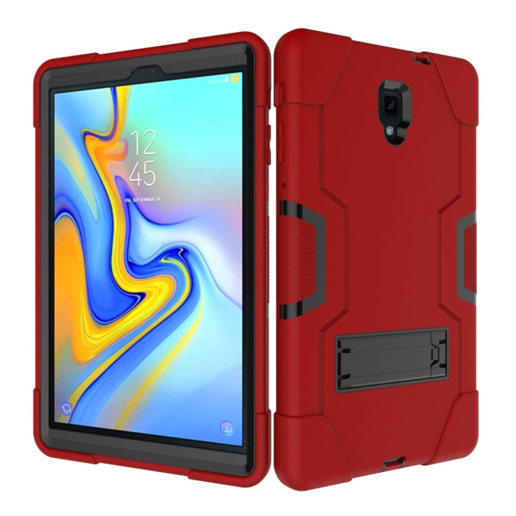 For Galaxy Tab A 10.5 T590  Contrast Color Silicone + PC Combination Case with Holder