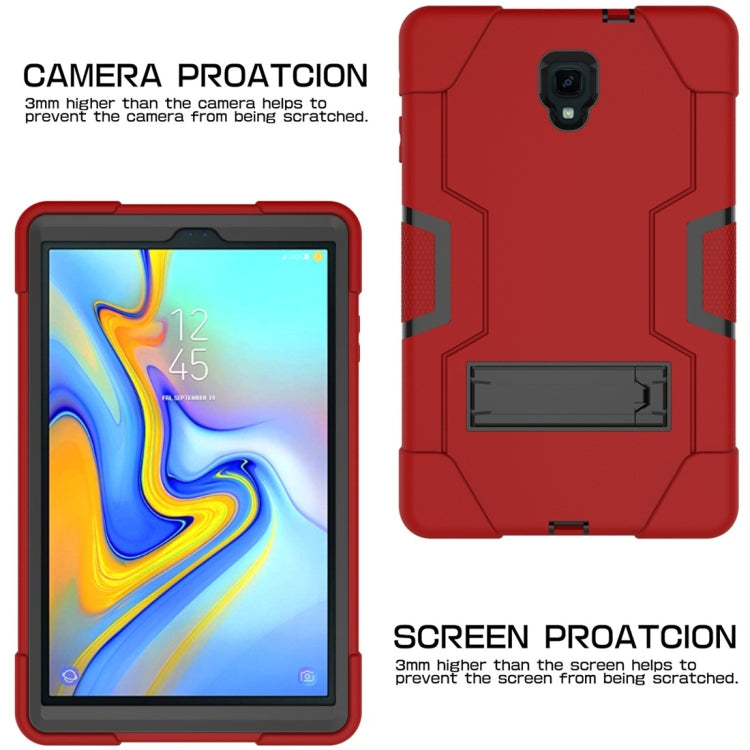 For Galaxy Tab A 10.5 T590  Contrast Color Silicone + PC Combination Case with Holder