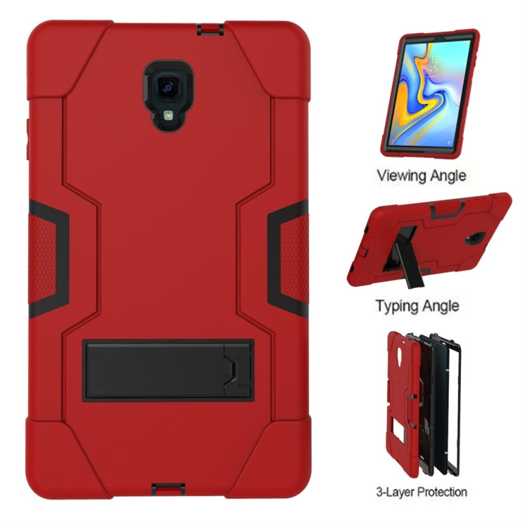 For Galaxy Tab A 10.5 T590  Contrast Color Silicone + PC Combination Case with Holder