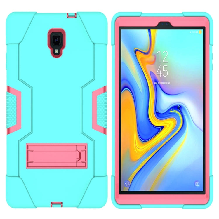 For Galaxy Tab A 10.5 T590  Contrast Color Silicone + PC Combination Case with Holder