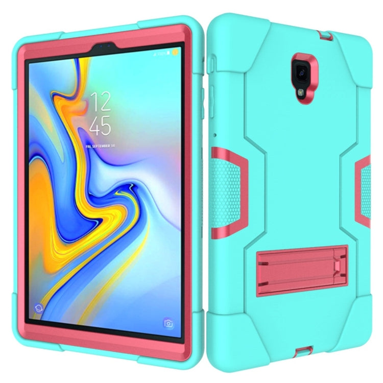 For Galaxy Tab A 10.5 T590  Contrast Color Silicone + PC Combination Case with Holder