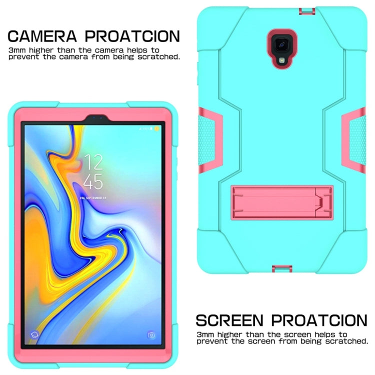 For Galaxy Tab A 10.5 T590  Contrast Color Silicone + PC Combination Case with Holder