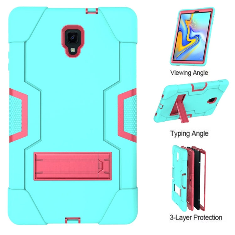 For Galaxy Tab A 10.5 T590  Contrast Color Silicone + PC Combination Case with Holder
