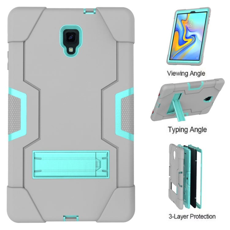 For Galaxy Tab A 10.5 T590  Contrast Color Silicone + PC Combination Case with Holder