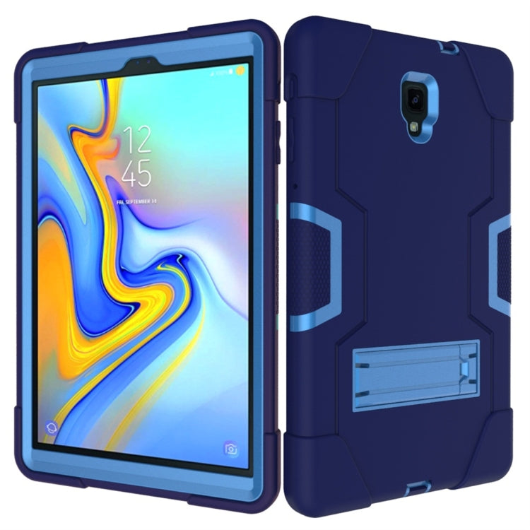 For Galaxy Tab A 10.5 T590  Contrast Color Silicone + PC Combination Case with Holder