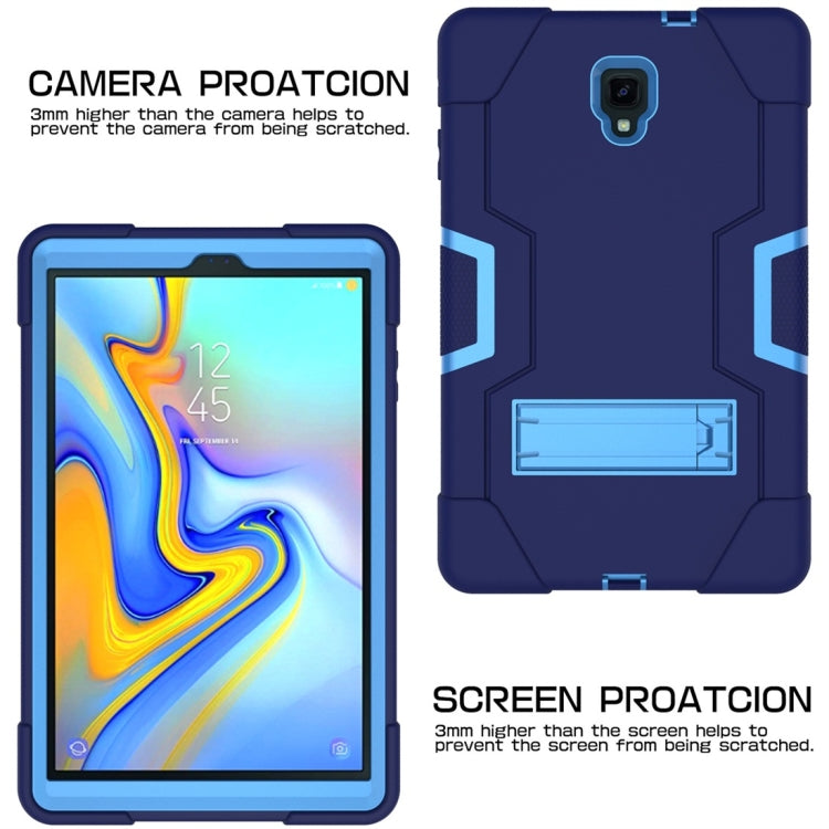 For Galaxy Tab A 10.5 T590  Contrast Color Silicone + PC Combination Case with Holder
