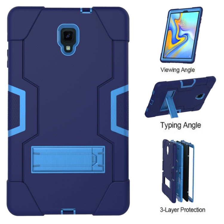 For Galaxy Tab A 10.5 T590  Contrast Color Silicone + PC Combination Case with Holder